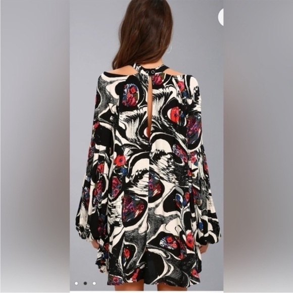 Free People Drift Away Cold Shoulder Tunic Top Multicolored - Picture 6 of 16